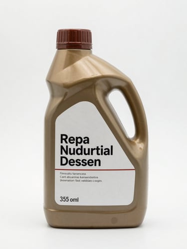 Single industrial lubricant bottle in studio isolation, front label fully legible, even strobe lighting on white background, overhead angle showing cap and shoulders of container