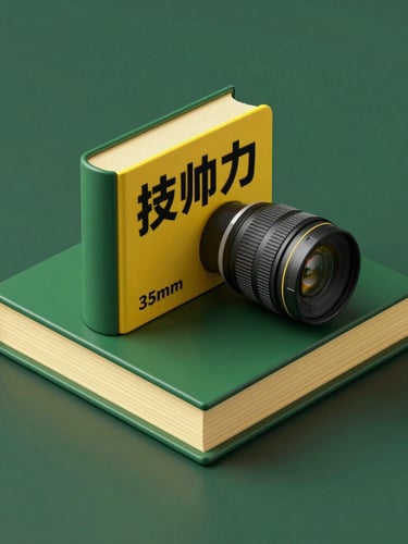 Dramatic product photography of a 3D book mockup for CCTV Technician Mastery, dark green studio backdrop, sharp yellow accent lighting, crisp macro details, 35mm lens.