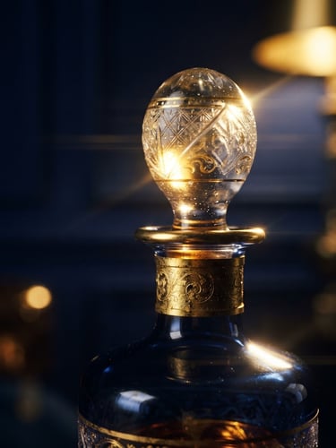 Anamorphic cinema lens close-up, dramatic golden spotlight reflecting off glass, deep royal navy background, cinematic editorial photography