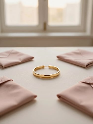 A minimalist flatlay of new seasonal accessories, soft pink and gold accents, warm overcast daylight, 35mm