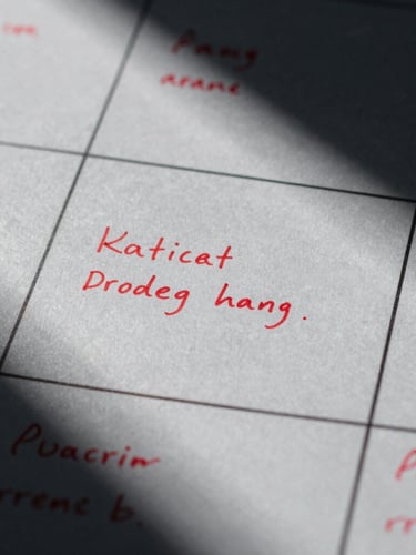Close-up of a storyboard with handwritten red marker notes, hard direct flash, raw 35mm film texture, deep shadows.