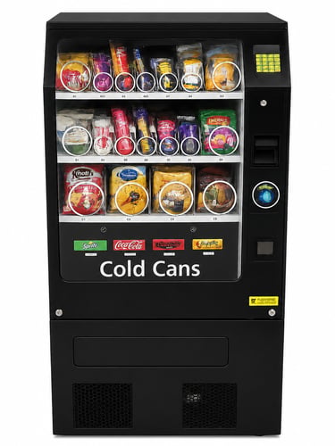 Combo machine - 3 tray with 4 chilled drinks