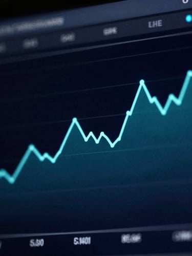 Close-up crop of a high-fidelity interactive chart displaying player efficiency trend lines, dark UI glow, cyan vector lines on a deep navy background.