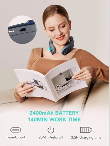 SKG Pro full neck massager with heat for neck and shoulder tension relief