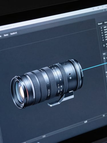 Close-up technical system diagram displayed on a modern screen, sharp focus, cool slate and electric blue tones, dramatic studio lighting