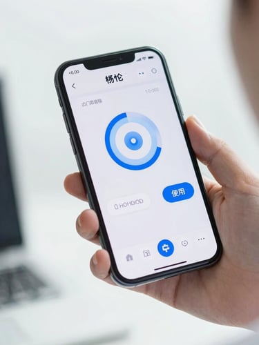 Bright, diffused studio lighting of a modern clinical digital interface on a smartphone screen, held by a doctor in a white coat, clean background