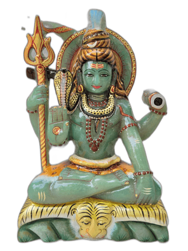 Gemstone Shiva Statue