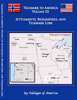 The cover of Telemark to America Vol 3 featuring map of midwest states