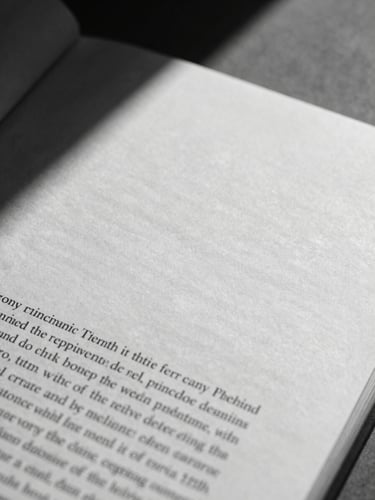 Close-up of printed treaty documents with sharp directional shadows across the textured paper, high-contrast black and white, minimalist editorial photography.