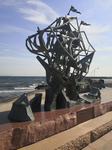 Sculpture of the San Buena Ventura in Ito.