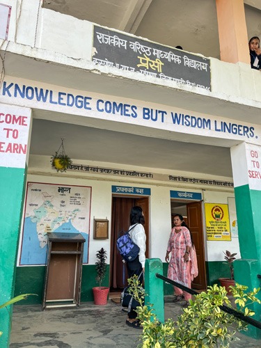 The front entrance of GSSS Pressi in Himachal Pradesh.