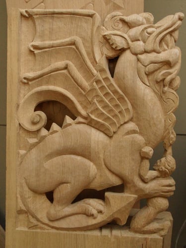 Pancras Lane Benches by Sarah Liptrot - City of London Dragon