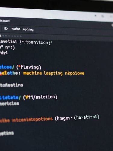 Macro shot of a clean code editor displaying active Python machine learning pipeline architectures, crisp daytime studio lighting.