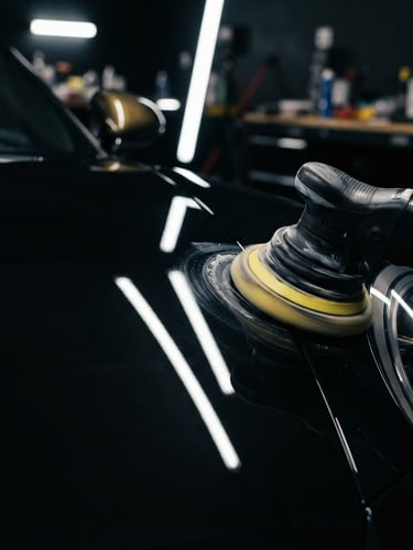paint correction and polishing on high end porsche