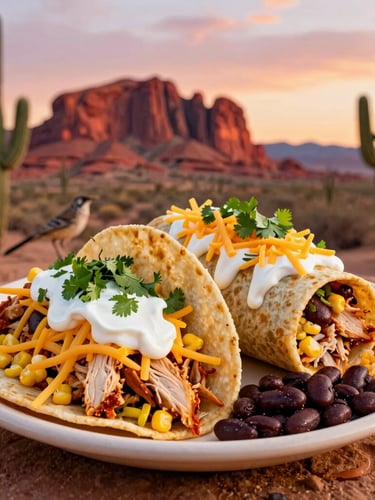 A rustic ceramic bowl filled with roasted southwestern sweet potatoes, black beans, avocado, and fresh cilantro, warm natural light.