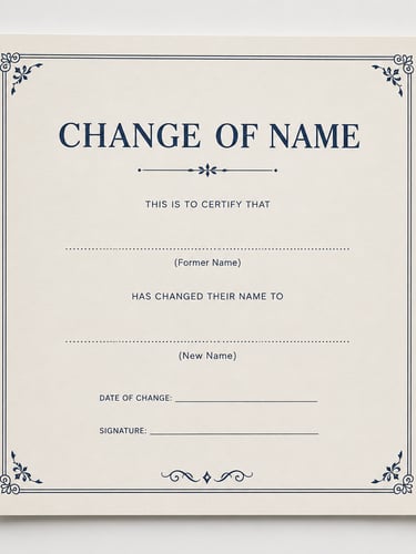 Change of name documentation services for Nigerians in the UK