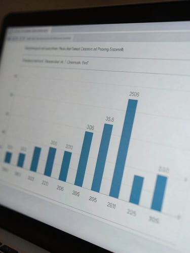 Macro shot of a high-end digital interface on a screen showing conversion charts, cool natural Nordic daylight, crisp defined shadows, 35mm