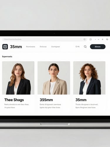 Minimalist browser mockup of a modern e-commerce interface on a clean slate background, sharp focus, bright studio lighting, 35mm