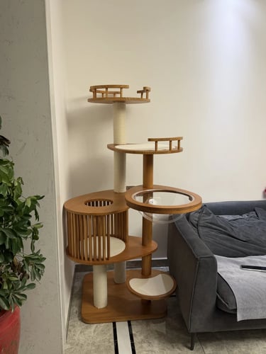 Pet-friendly outdoor living space with comfortable furniture, cozy atmosphere and stylish Scandinavi