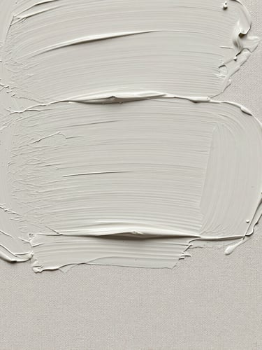 Macro detail shot of thick, textured oil paint and cold wax on Belgian linen, showing heavy impasto brushstrokes, soft gallery spotlighting, fine art photography