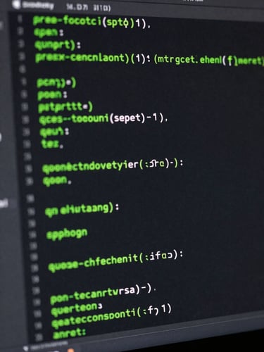 A high-contrast macro shot of a dark-mode code editor displaying a clean JSON configuration file with bright green syntax highlighting.