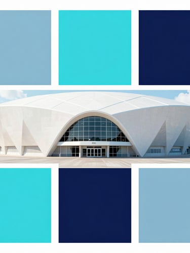 Wide environmental shot of a cleaned concert venue interior, rows of empty seats stretching toward a bare stage, polished concrete floor in the foreground under neutral overhead house lighting, no people, no clutter, sharp finish quality visible