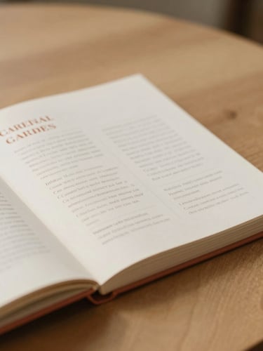 Close-up of elegant brand guidelines book on a minimalist wooden table, warm side-light, shallow depth of field, 35mm
