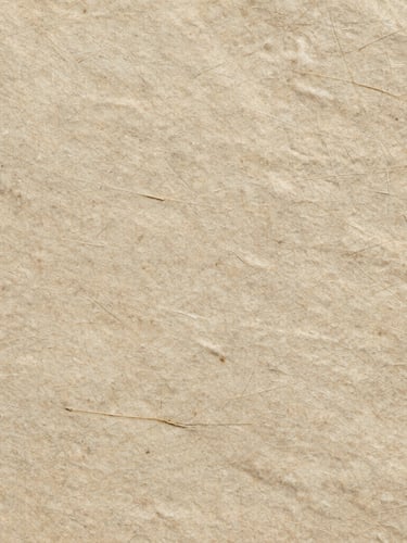 Extreme macro shot of 18th-century deckled paper grain under raking side-light, showcasing fiber texture and a faint watermark