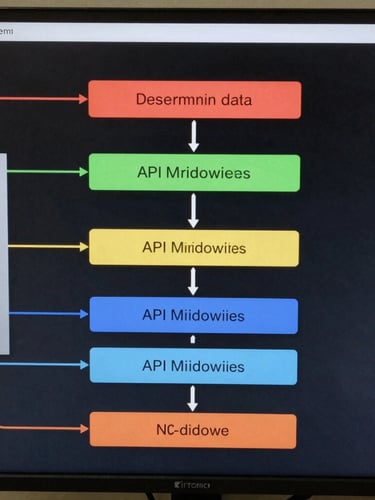 High-fidelity system architecture diagram showing deterministic data flows and API middleware layers on a dark screen.