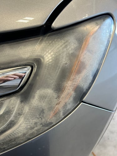 Oxidized Pilot headlight