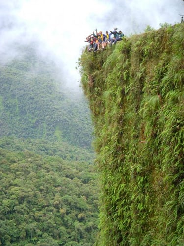 Death Road on a bike in Bolivia