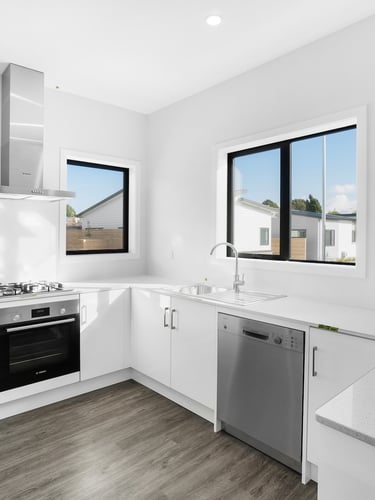 White kitchen construction