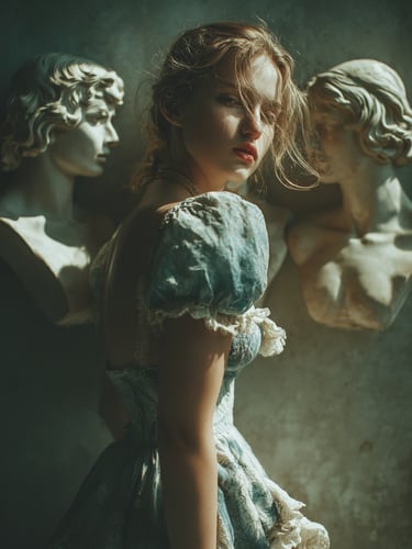 Artistic portrait echoing bold, timeless brand storytelling.