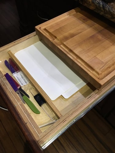 Stowaway cutting board