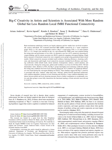 Kajian otak berkenaan kreativiti