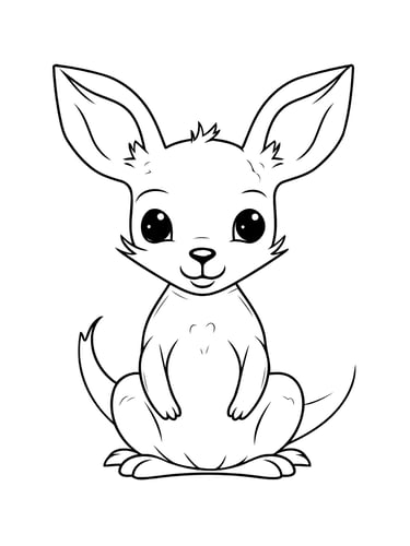 coloriage bébé kangourou