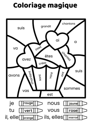 coloriage magique cupcake