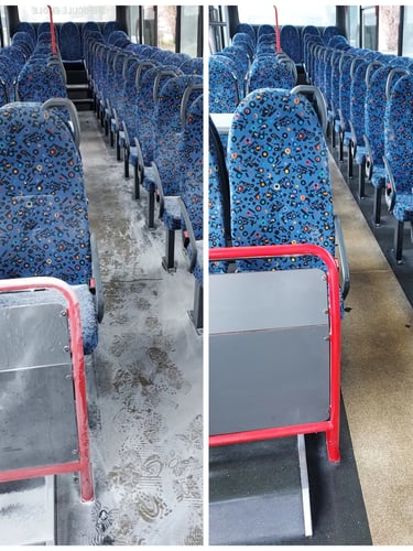 nettoyage intérieur de bus