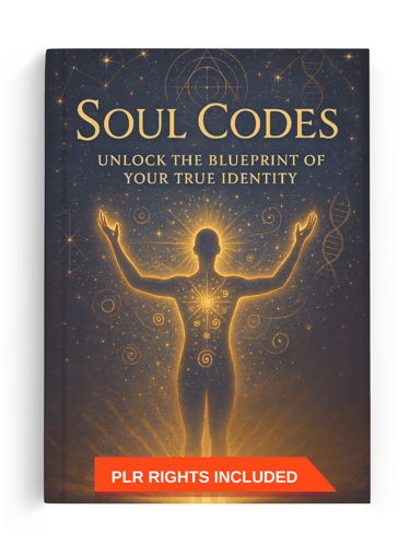 Soul Codes PLR ebook cover – spiritual awakening and energy alignment guide with private label right