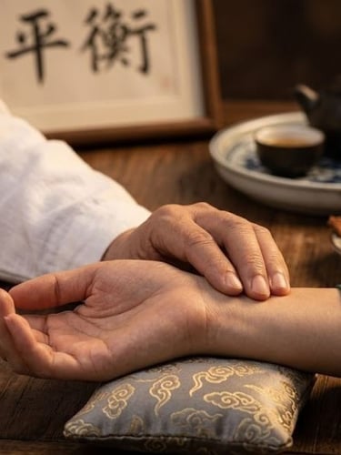 TCM pulse diagnosis consultation at Natural Acupuncture & Cupping Center in Arcadia, California