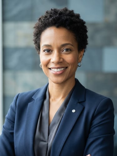 Professional studio headshot of a technical keynote speaker, cool slate background, bright natural daylight, sharp focus, 35mm
