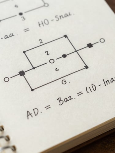 A clean engineering notebook page showing hand-drawn circuit schematics of an analog bandpass filter, with precise mathematical derivations of transfer functions in black ink.