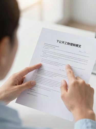 Over-the-shoulder shot of a document review in a bright office, close-up of hands pointing to clear contract terms, warm daylight.