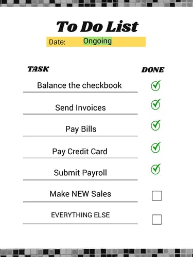 Every Business has a To-Do list.  Bookkeeping to-DONE