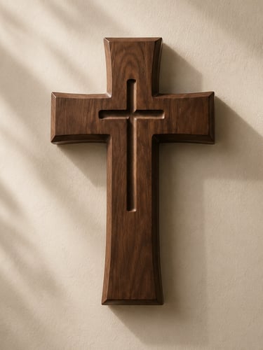 black walnut wooden church wall cross for home decor