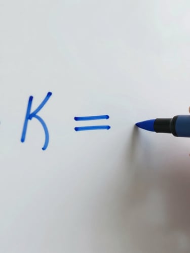 Macro shot of hand-written mathematical derivations on a clean whiteboard, sharp blue marker lines, crisp neutral studio lighting, analytical environment.