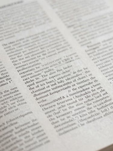 Macro close-up of printed academic journal pages, focusing on clean serif typography, footnotes, and heavy paper texture under soft library light.