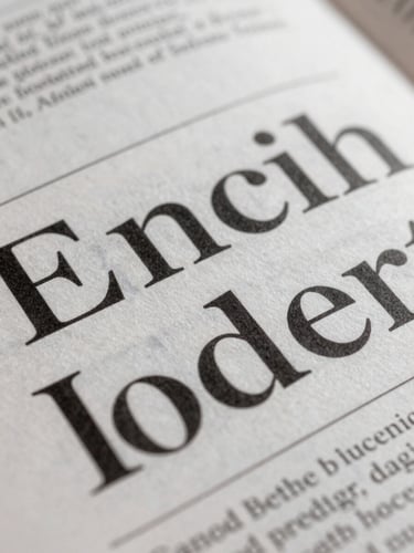 Macro close-up of printed academic journal typography, heavy textured paper, sharp serif typeface, natural diffused library lighting.