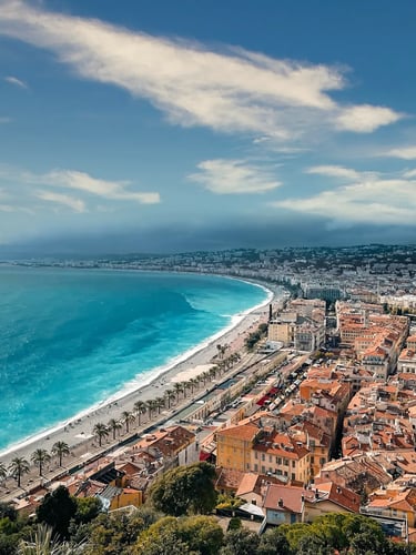 Vue du vieux Nice depuis le Chateau