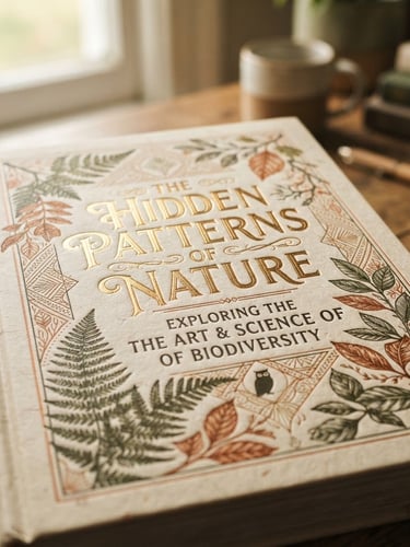 Close-up of a beautifully designed educational book cover, showing intricate typography and a subtle textured paper background, bathed in soft natural window light, shallow depth of field, 35mm, warm editorial photography.